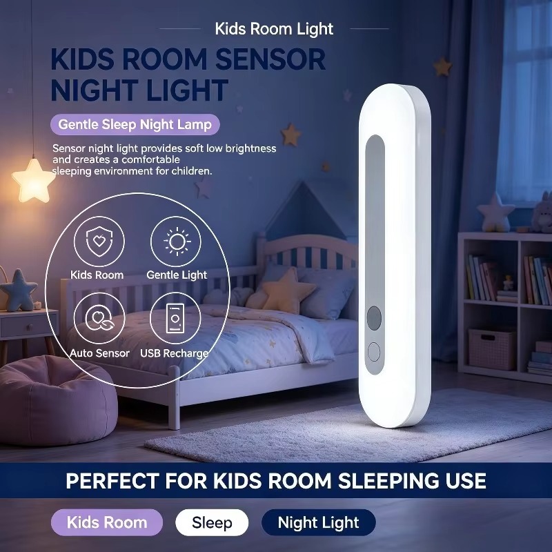 Baby Nursery Shelf - Intelligent Sensor Night Light Battery Wall