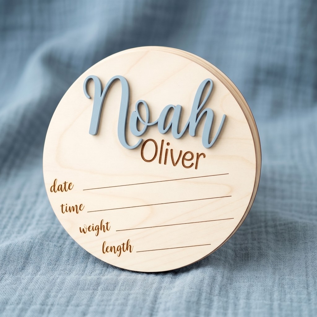 Baby Nursery Diy - 1Pc Custom Birth Announcement Wooden Name