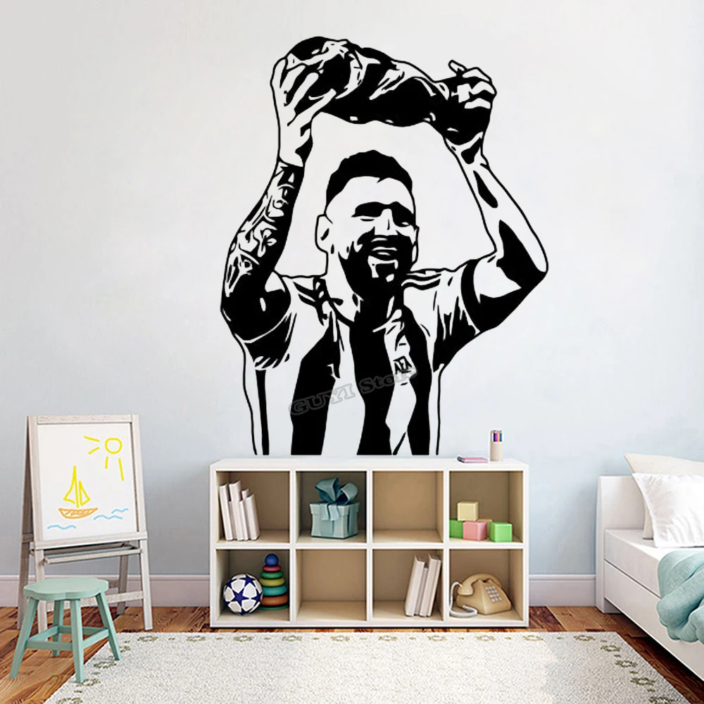 Baby Nursery Decals - Messi Wall Sticker Vinyl Decal Football