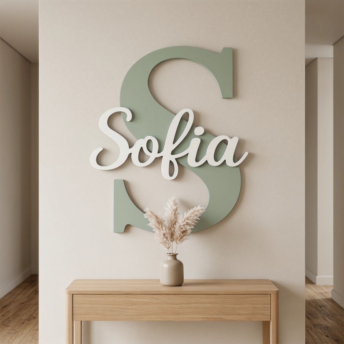 Baby Nursery Diy - 1Pc Custom Minimalist Wooden Name Plaque,Home