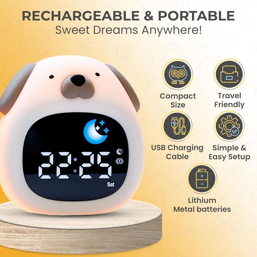 New Bright Alarm Clock Dog Des - Sound Sleep Trainer Clock ulasan dan harga