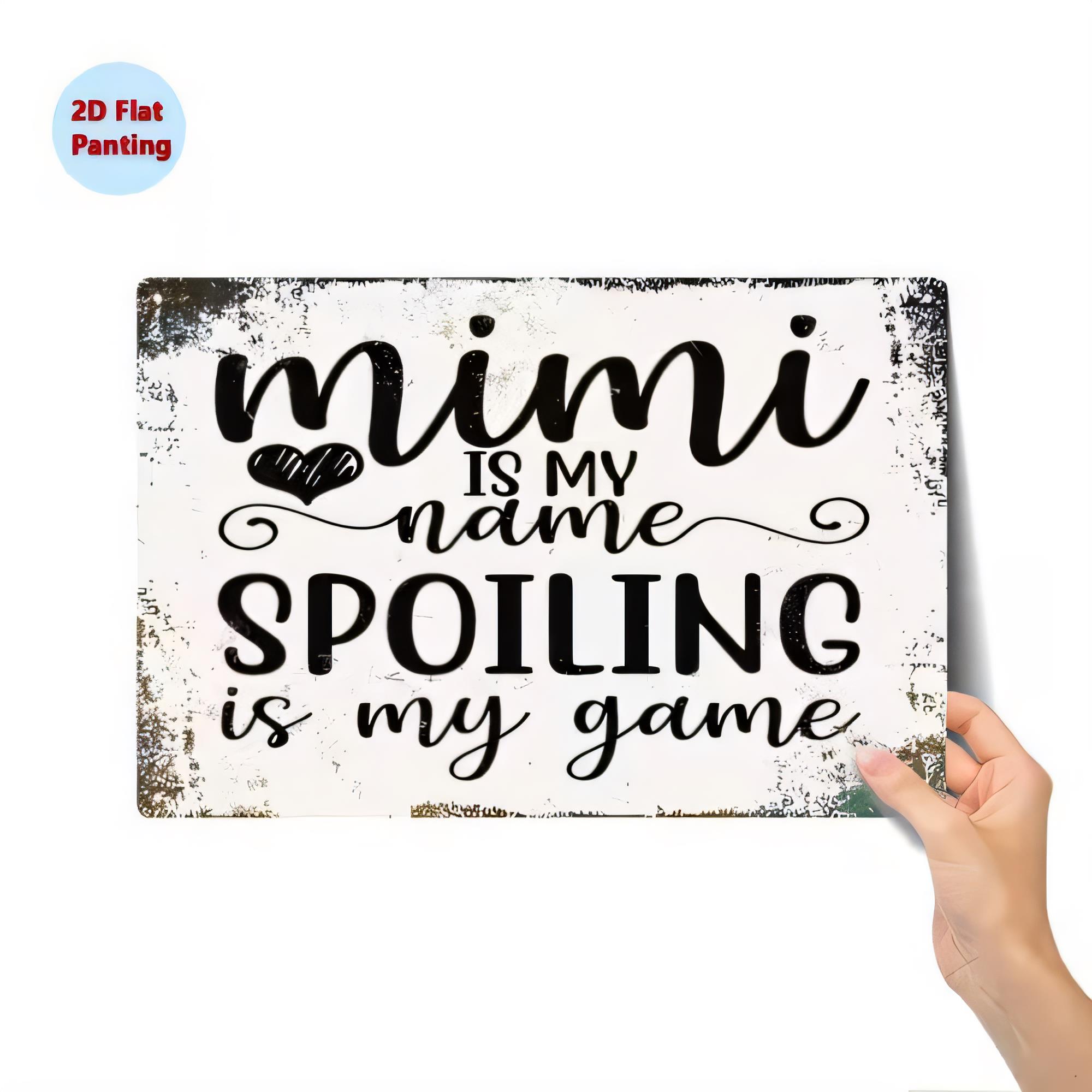 Tin Sign MIMI IS NAME Spoiling - Baby Nursery Vintage ulasan dan harga