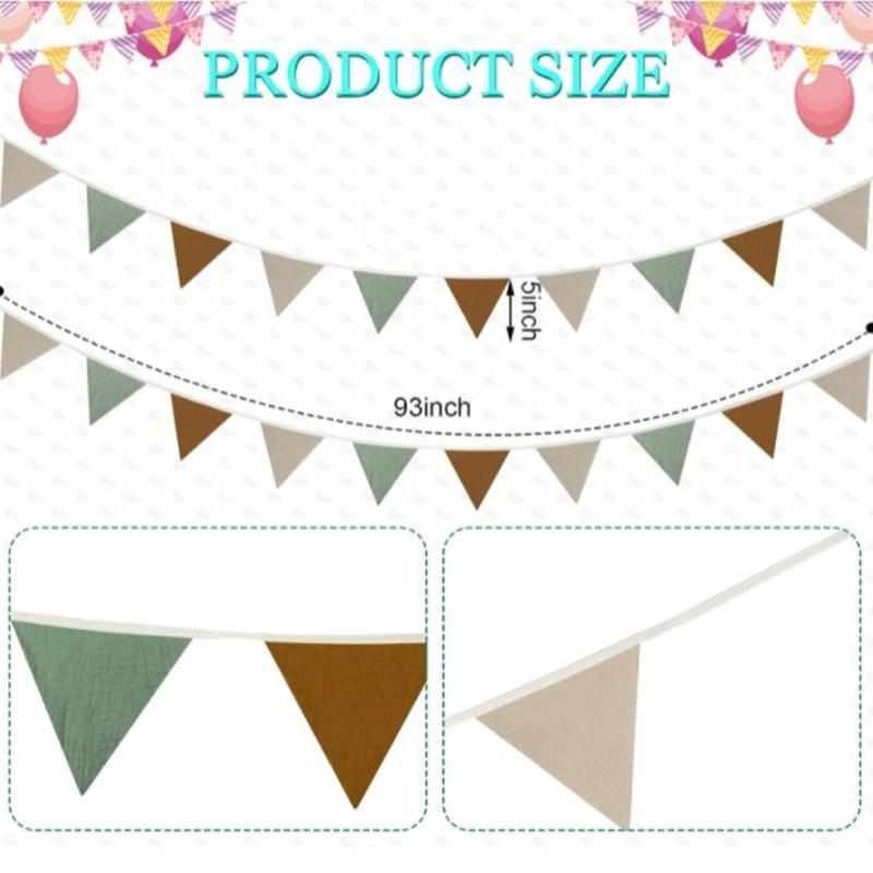  Soft Nursery Bunting Banners  - Baby Nursery Vintage ulasan dan harga