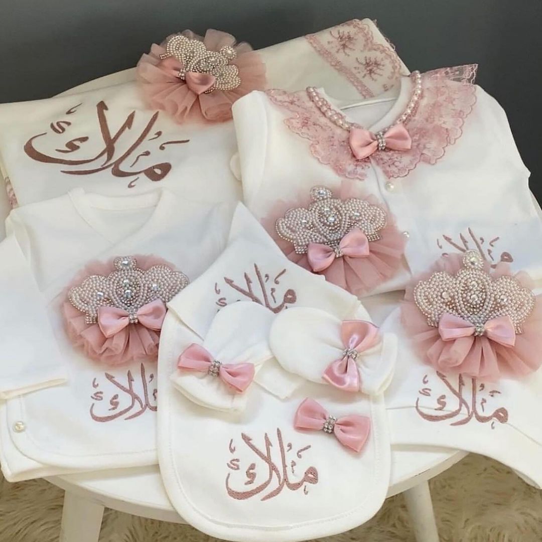 Dollbling 5pcs Newborn Welcome - Baby Nursery Embroidery ulasan dan harga
