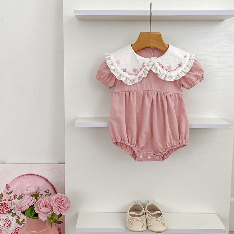 0-24M Newborn Baby Girl Pink R - Baby Nursery Embroidery ulasan dan harga