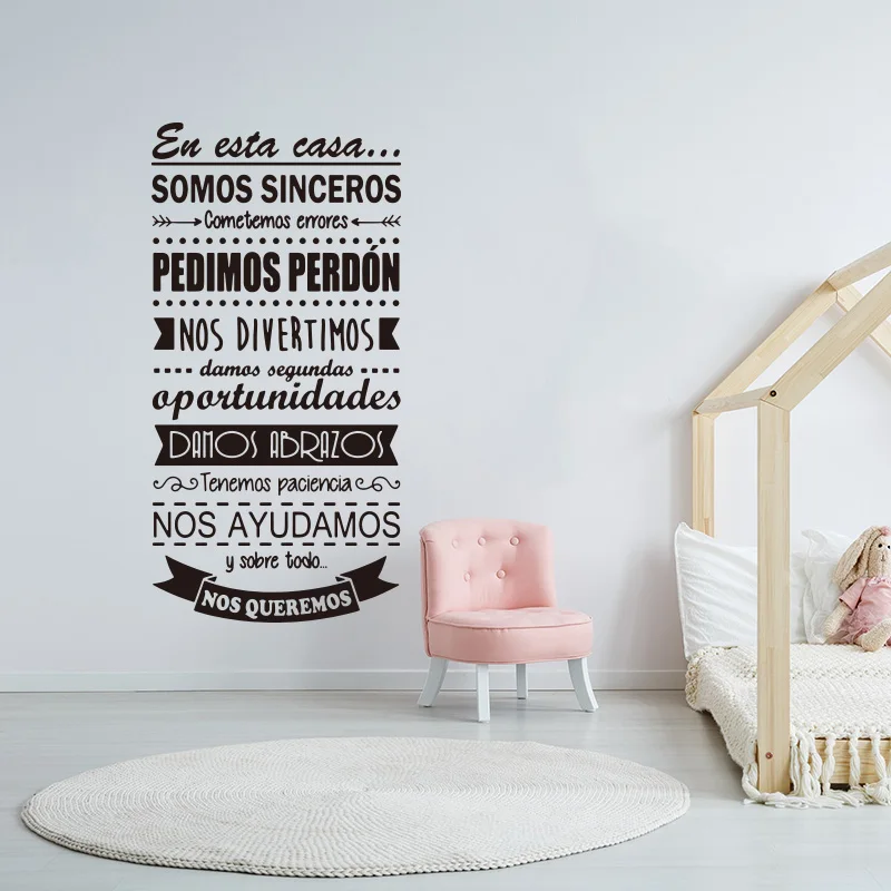 Large Spanish In This House Ru - Baby Nursery Decals ulasan dan harga