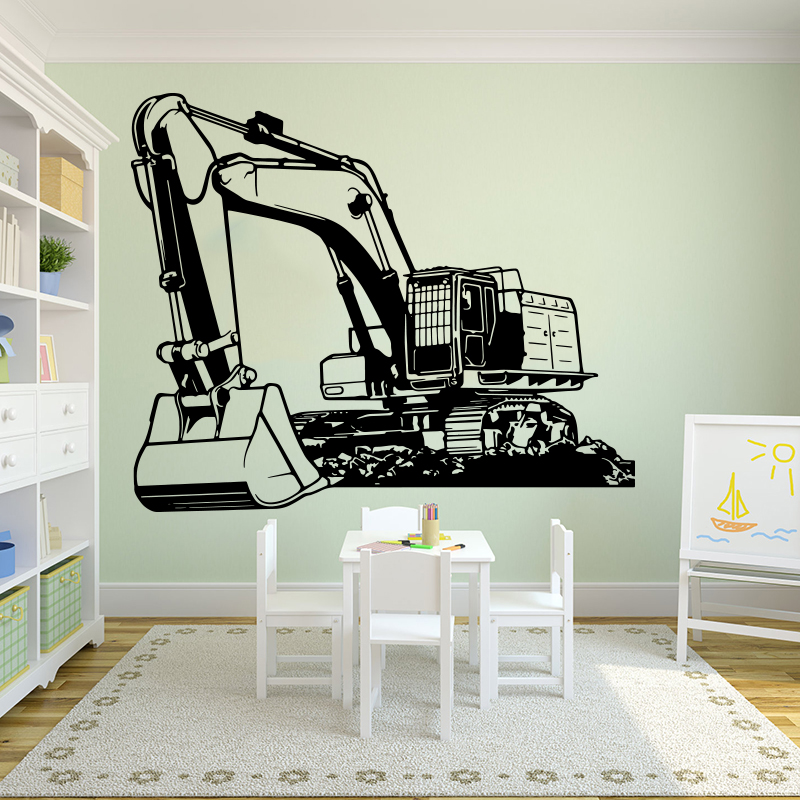 Large Heavy Equipmen Excavator - Baby Nursery Decals ulasan dan harga