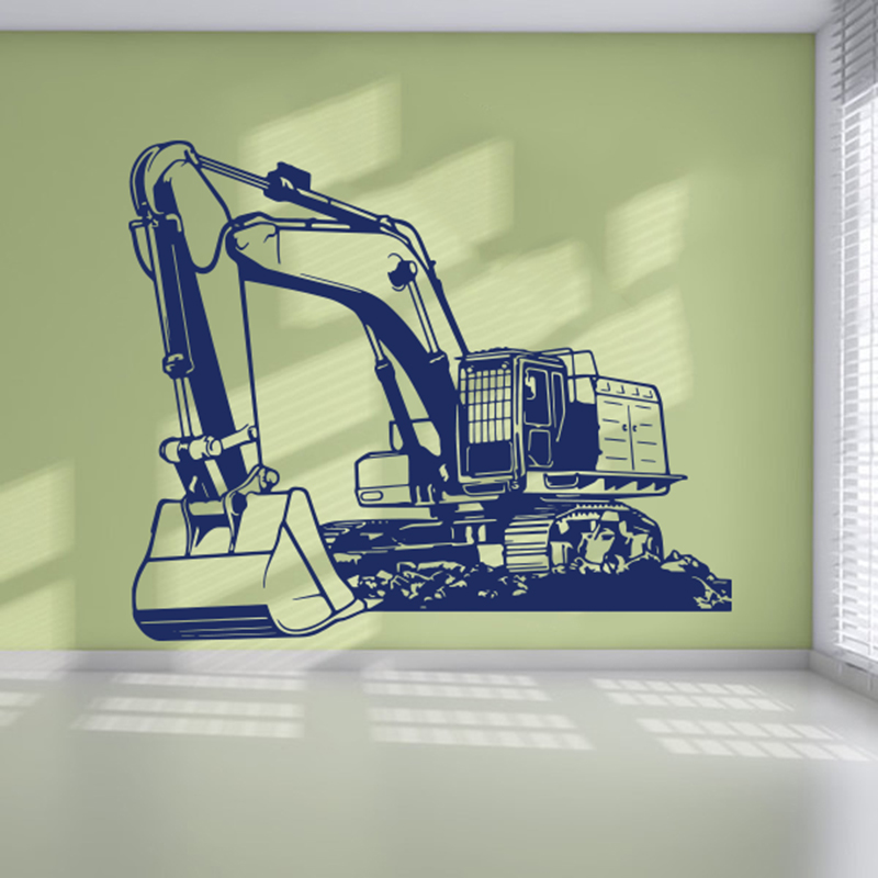 Large Heavy Equipmen Excavator - Baby Nursery Decals ulasan dan harga