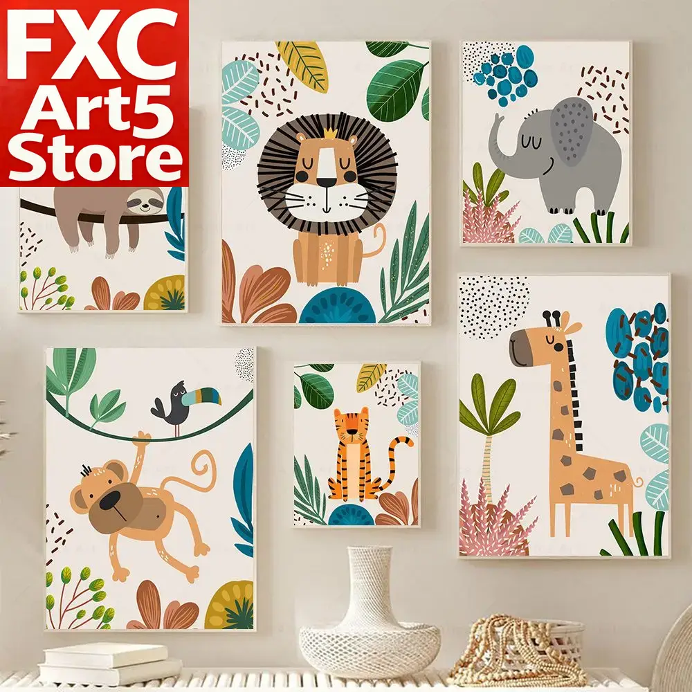 Boho Monkey Lion Giraffe Bird  - Baby Nursery Home ulasan dan harga