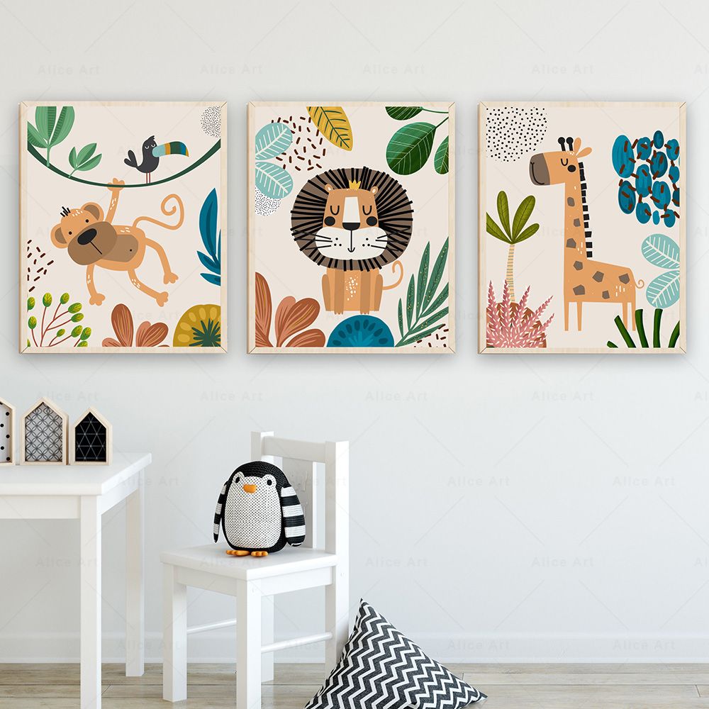 Boho Monkey Lion Giraffe Bird  - Baby Nursery Home ulasan dan harga