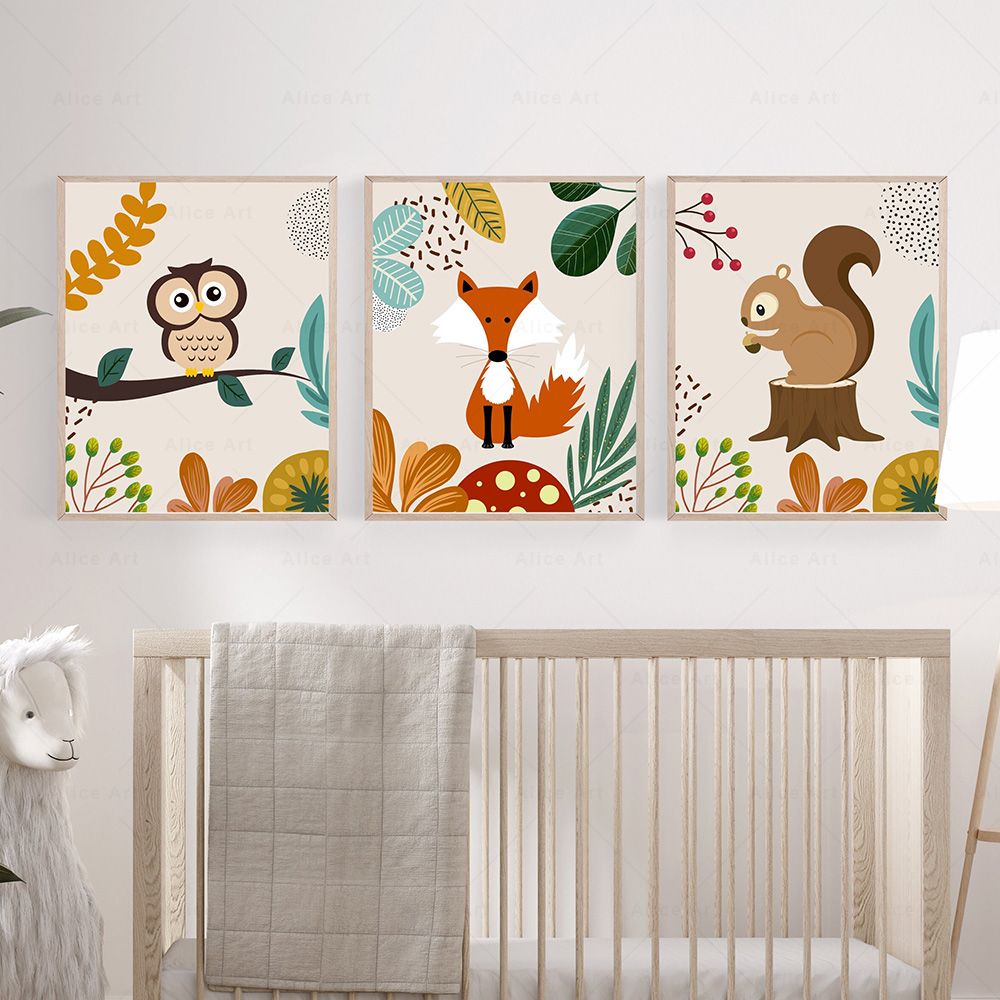Boho Monkey Lion Giraffe Bird  - Baby Nursery Home ulasan dan harga