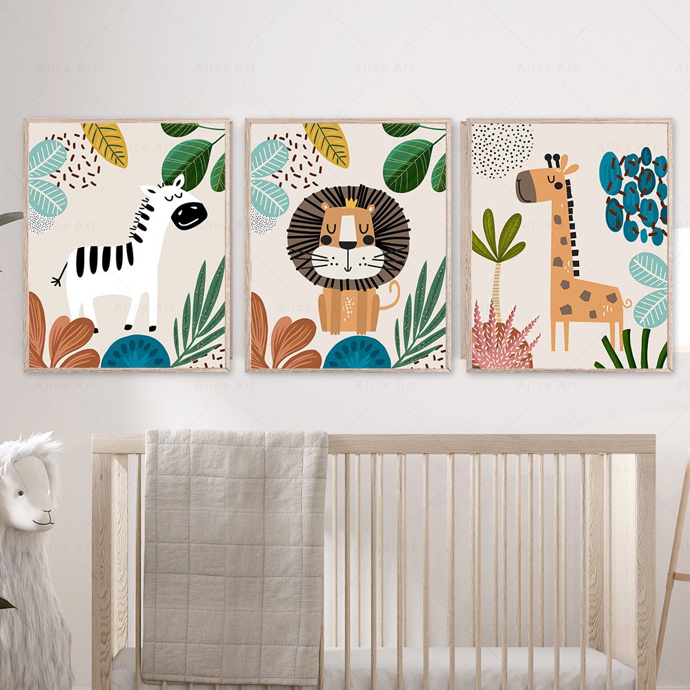 Boho Monkey Lion Giraffe Bird  - Baby Nursery Home ulasan dan harga