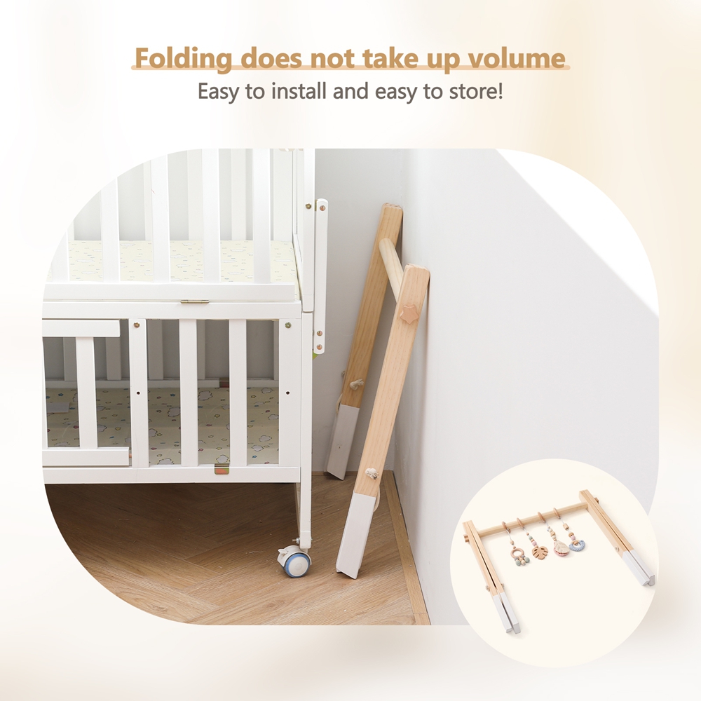 Wooden Workout Rack Toys Play  - Baby Nursery Shelf ulasan dan harga