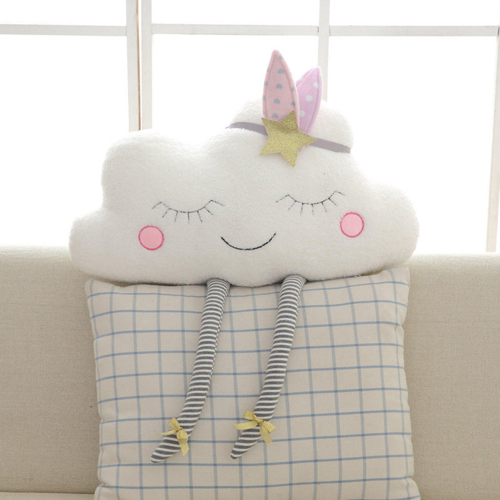 Smile Cloud Throw Pillow Soft  - Baby Nursery Home ulasan dan harga