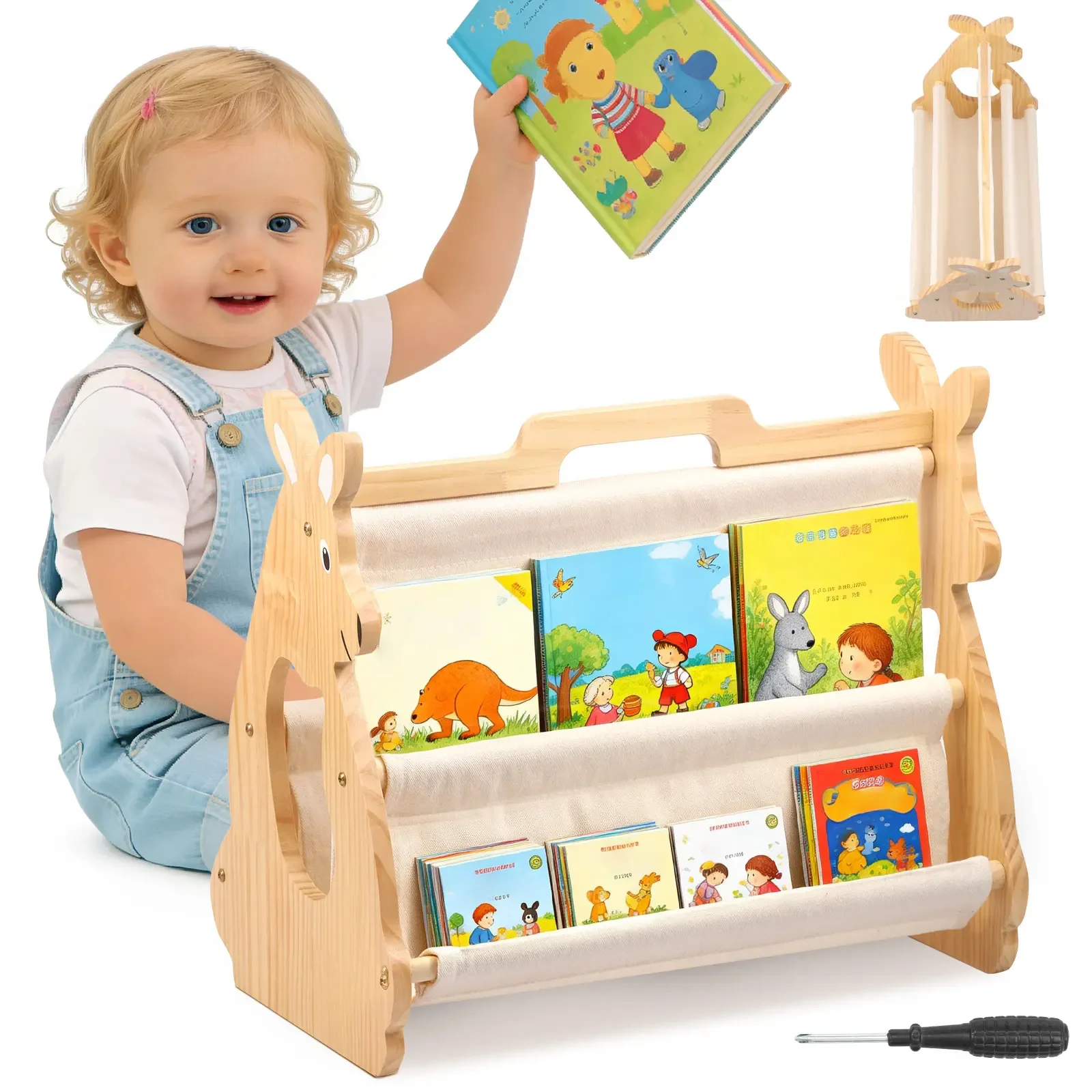 Kids Bookshelf Toddler Book Sh - Baby Nursery Shelf ulasan dan harga