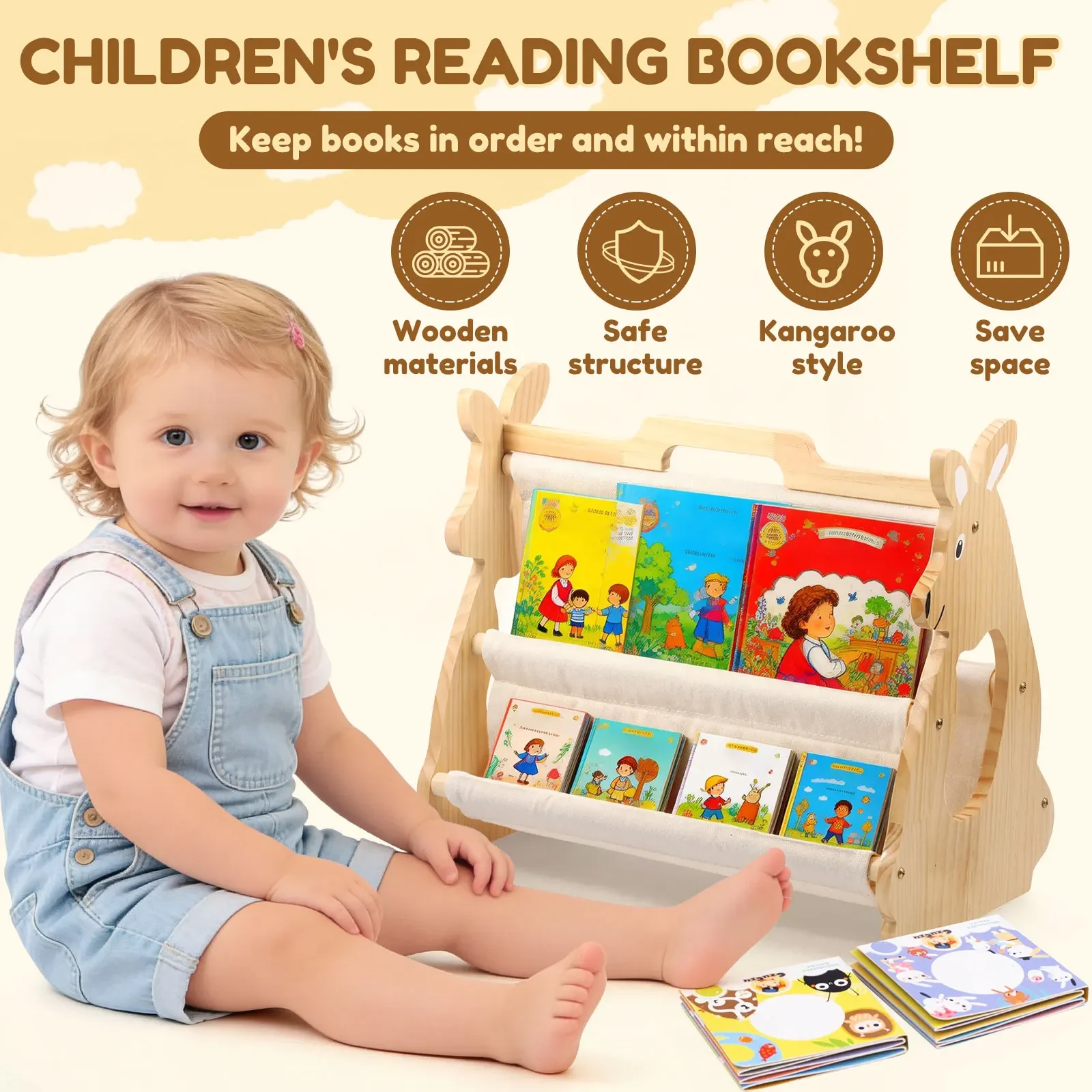 Kids Bookshelf Toddler Book Sh - Baby Nursery Shelf ulasan dan harga
