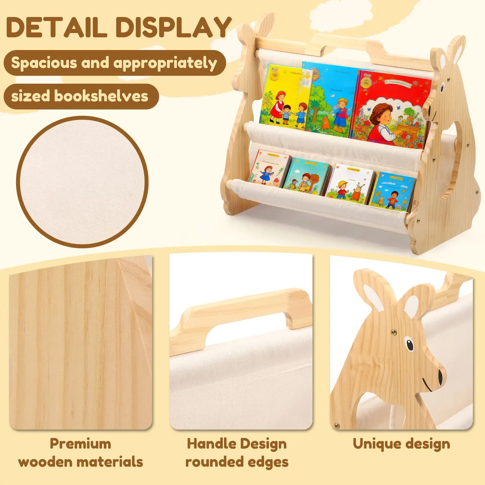 Kids Bookshelf Toddler Book Sh - Baby Nursery Shelf ulasan dan harga