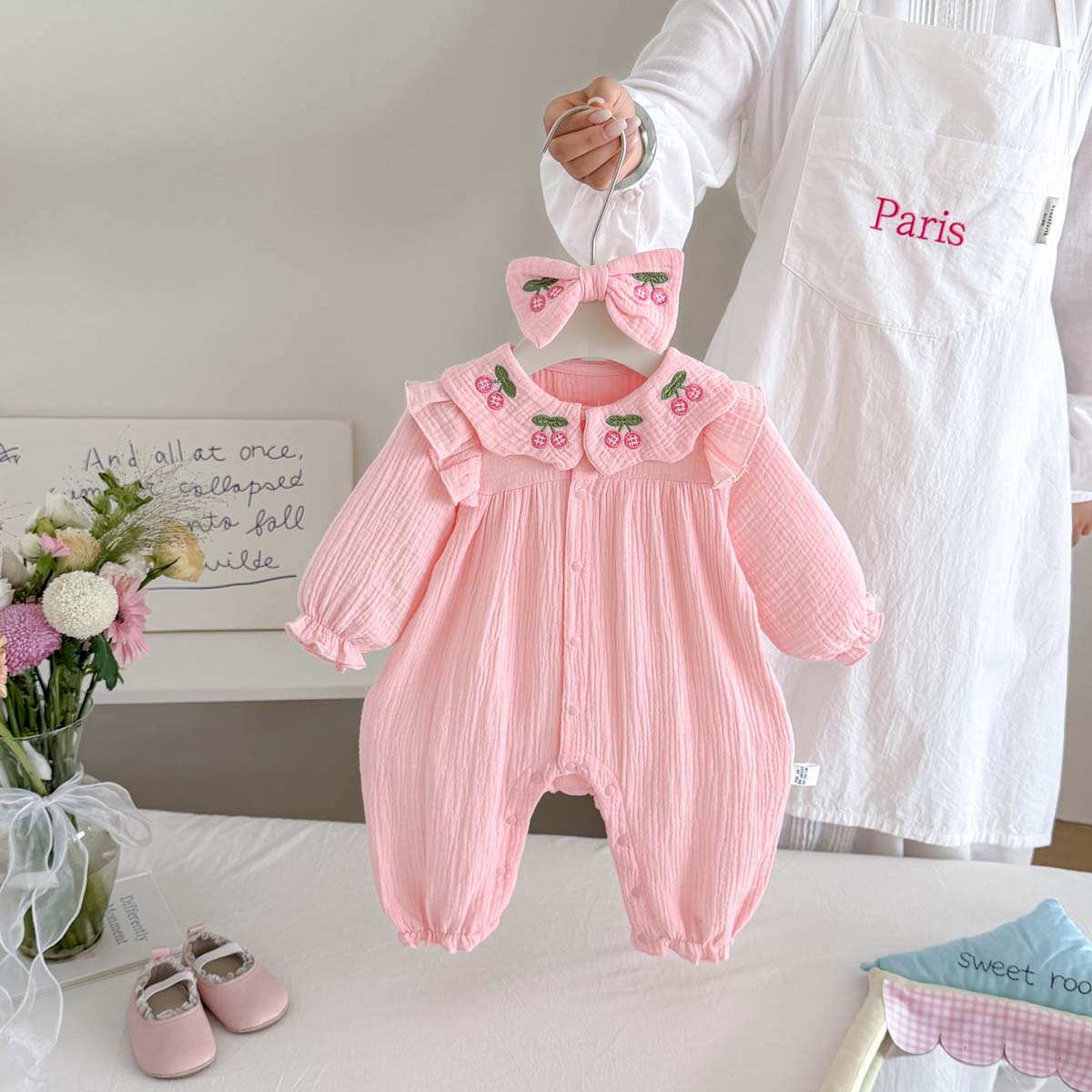 Newborn Baby Girls Spring Autu - Baby Nursery Embroidery ulasan dan harga