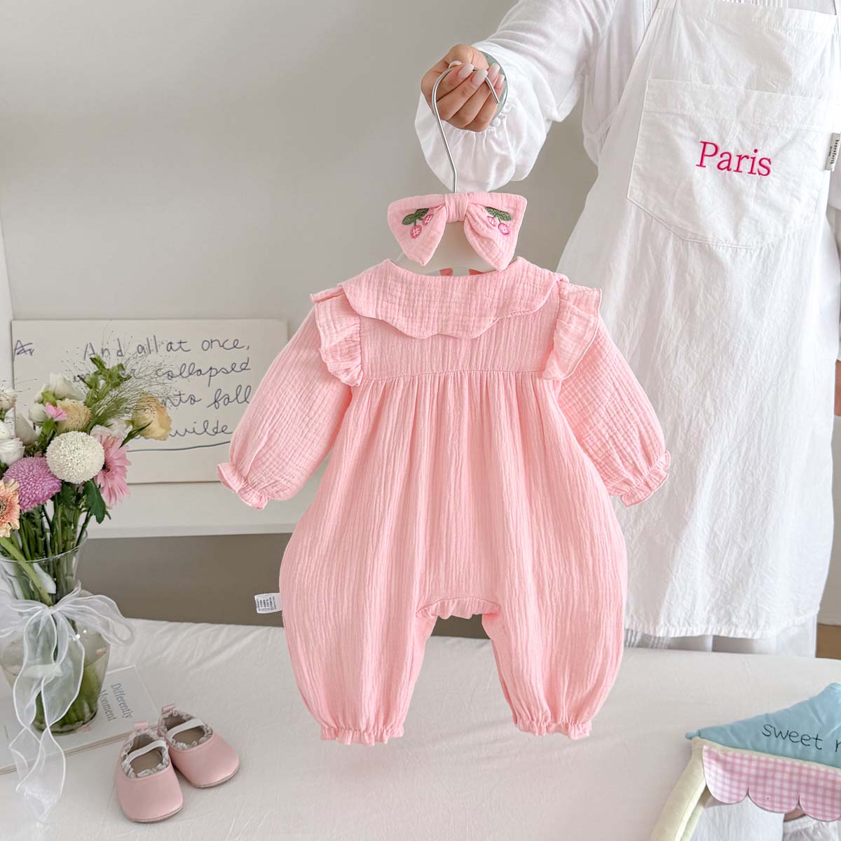 Newborn Baby Girls Spring Autu - Baby Nursery Embroidery ulasan dan harga