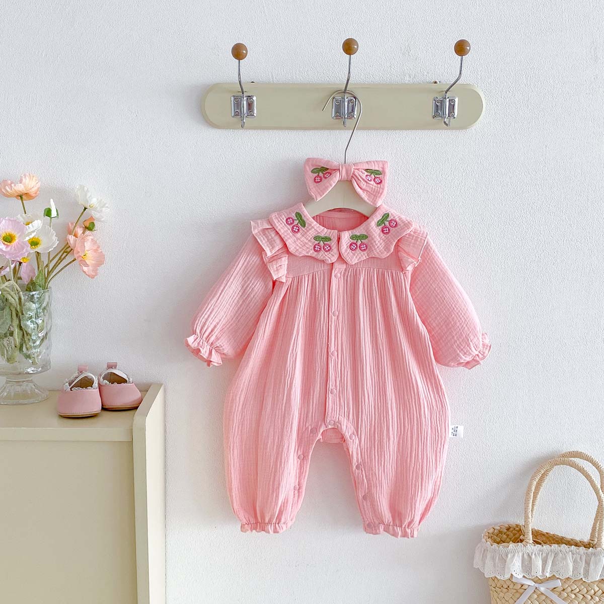 Newborn Baby Girls Spring Autu - Baby Nursery Embroidery ulasan dan harga