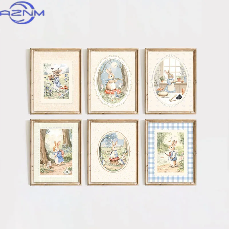 AZNM Vintage Boho Blue Plaid R - Baby Nursery Vintage ulasan dan harga