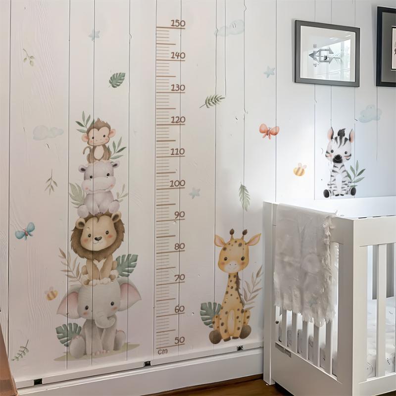 Children's Growth Chart Sticke - Baby Nursery Jungle Wallpaper ulasan dan harga