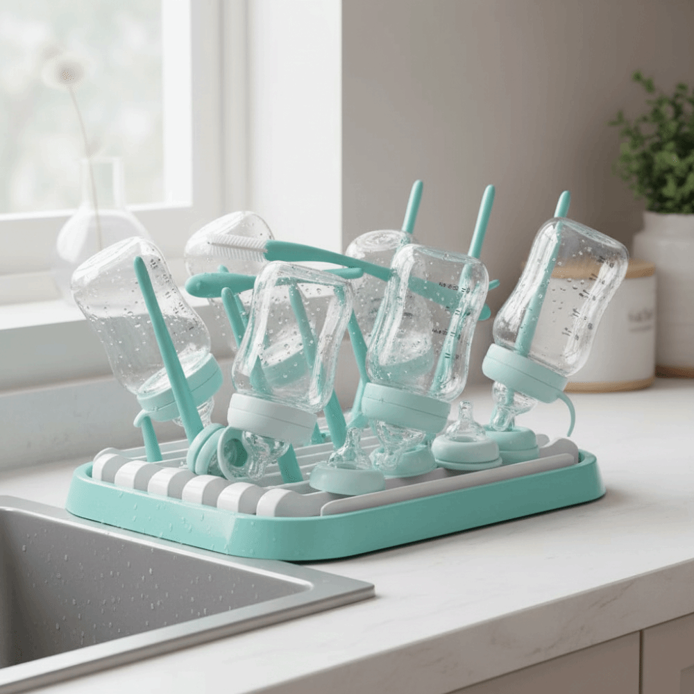 Foldable Baby Bottle Drying Ra - Baby Nursery Essentials ulasan dan harga