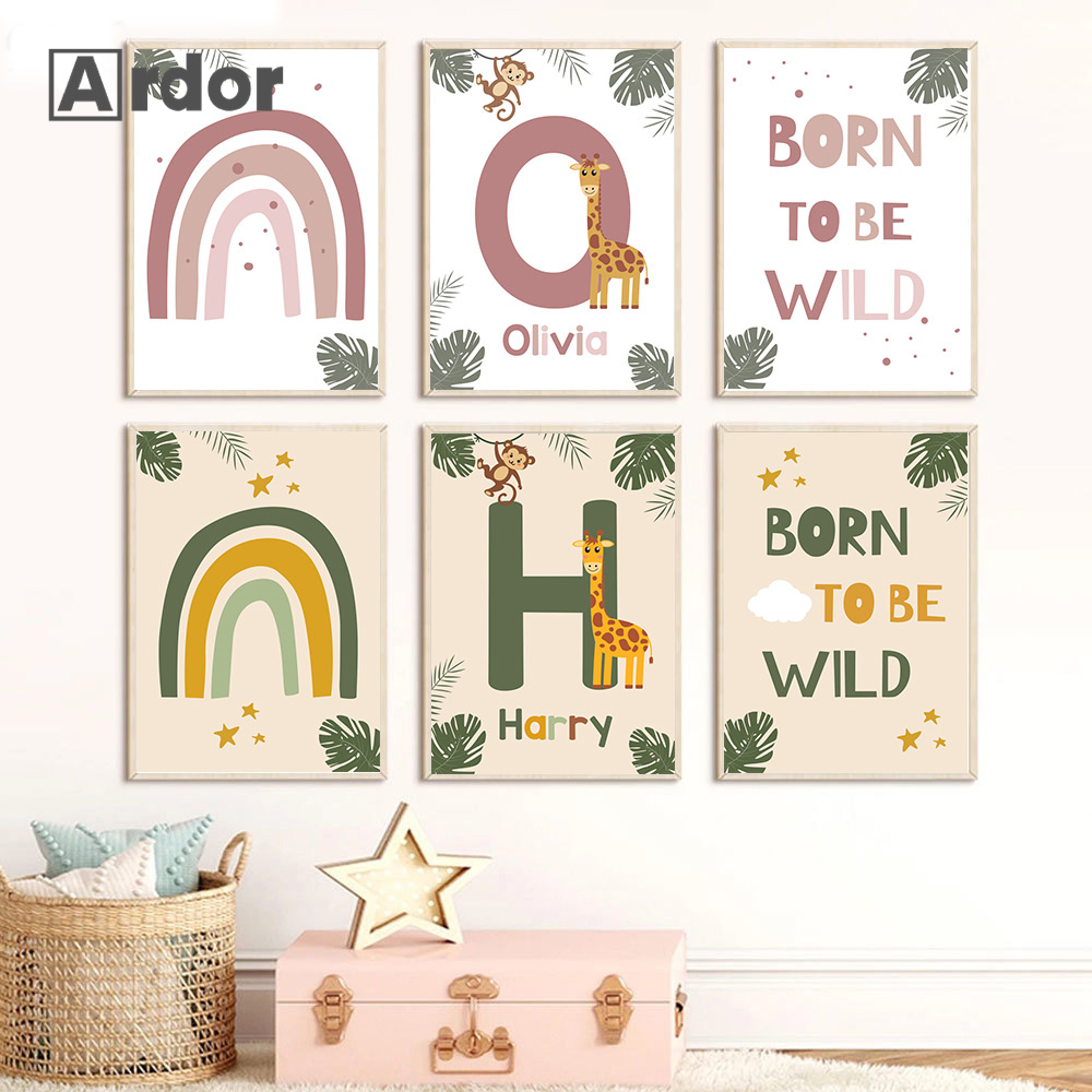 Nordic Jungle Animal Posters C - Baby Nursery Jungle ulasan dan harga