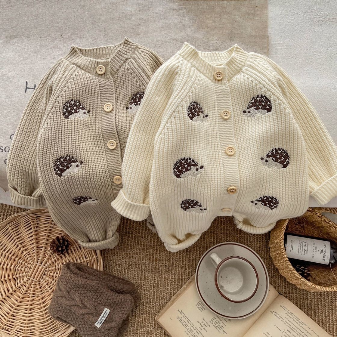 Hedgehog Embroidery Baby Knitt - Baby Nursery Embroidery ulasan dan harga