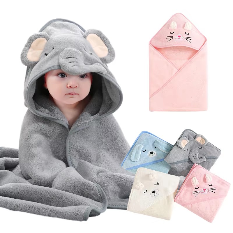 Cartoon Baby Bath Towels Soft  - Baby Nursery Essentials ulasan dan harga