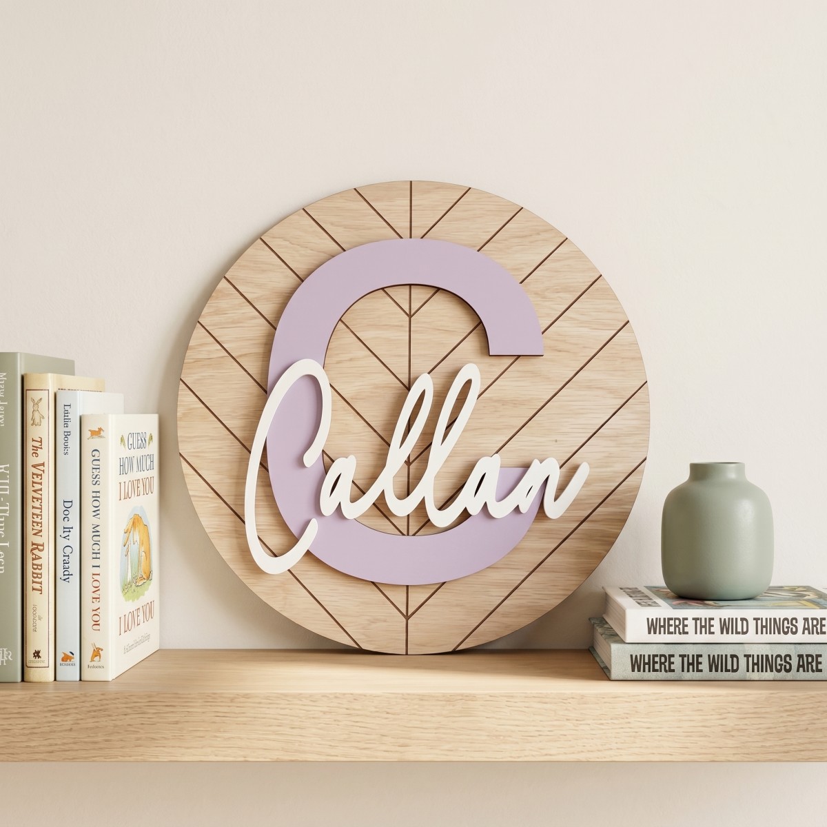 1Pc Custom Round Geometric Woo - Baby Nursery Diy ulasan dan harga