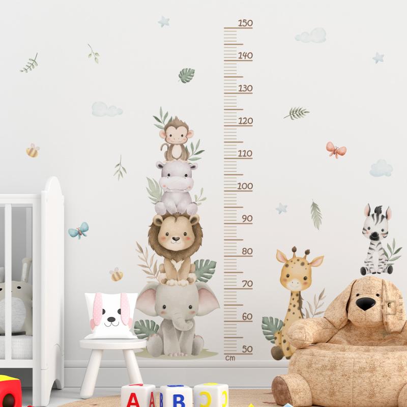 Children's Growth Chart Sticke - Baby Nursery Jungle Wallpaper ulasan dan harga