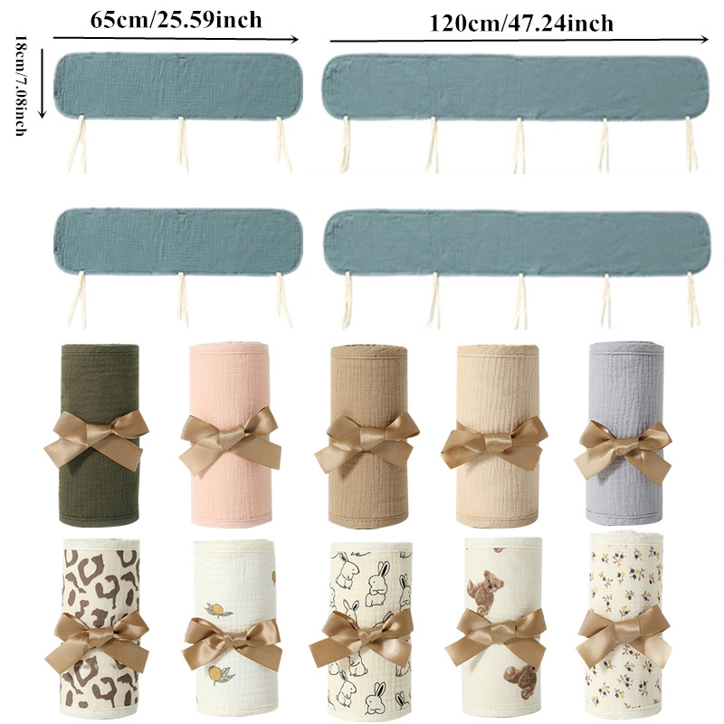 4 PCs Cotton Baby Bed Bumpers  - Baby Nursery Glider ulasan dan harga