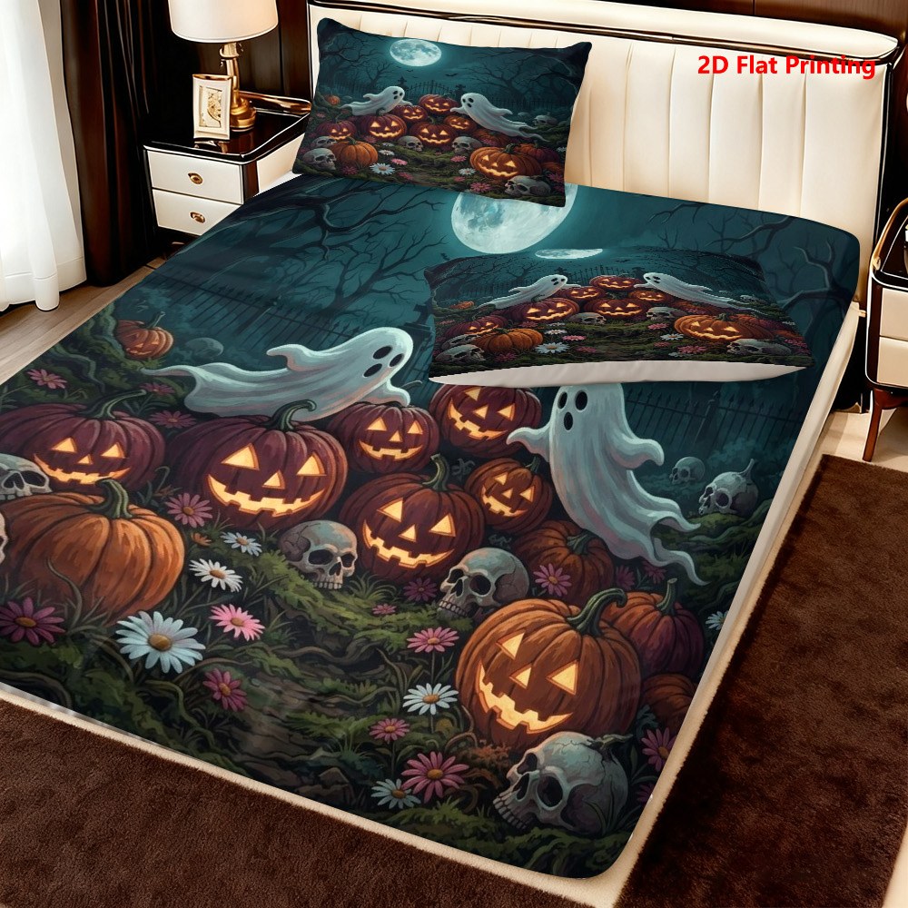 Halloween Pumpkin Ghost Fitted - Baby Nursery Home ulasan dan harga