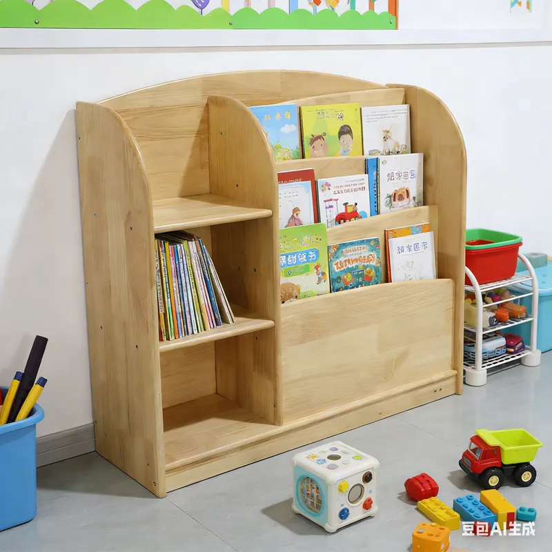 Solid Wood Kids Storage Cabine - Baby Nursery Shelf ulasan dan harga