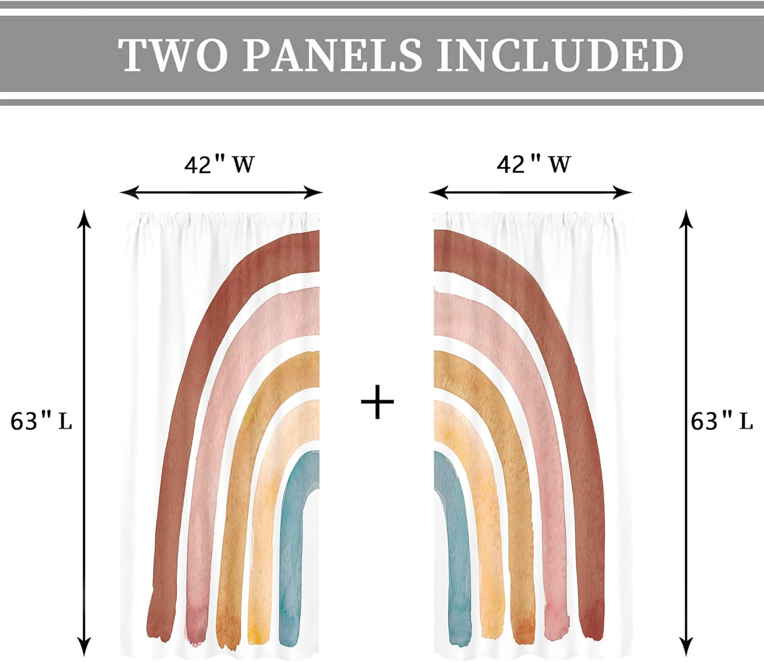 Kids Boho Rainbow Curtains for - Baby Nursery Vintage ulasan dan harga