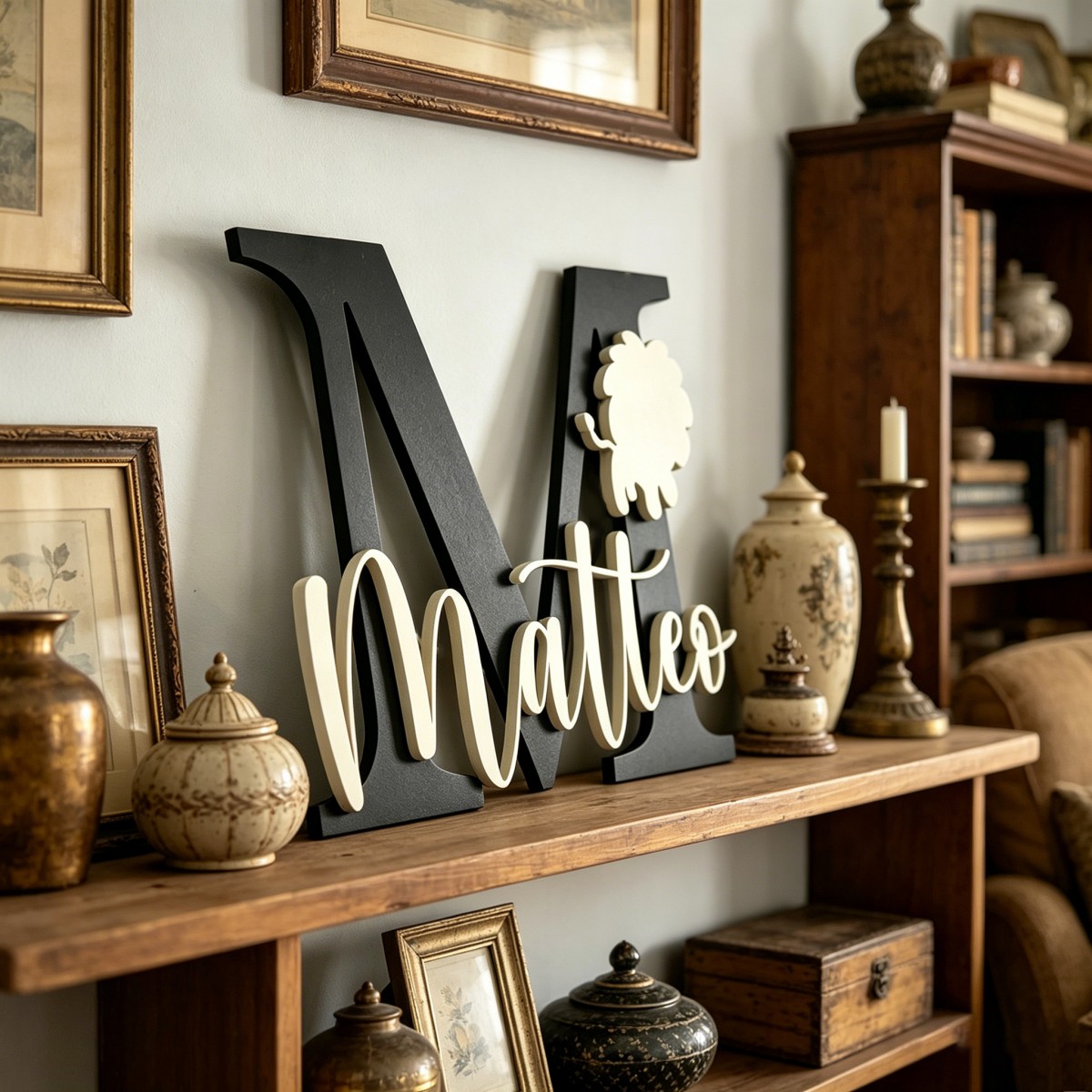1Pc Custom Lion Name & Initial - Baby Nursery Diy ulasan dan harga
