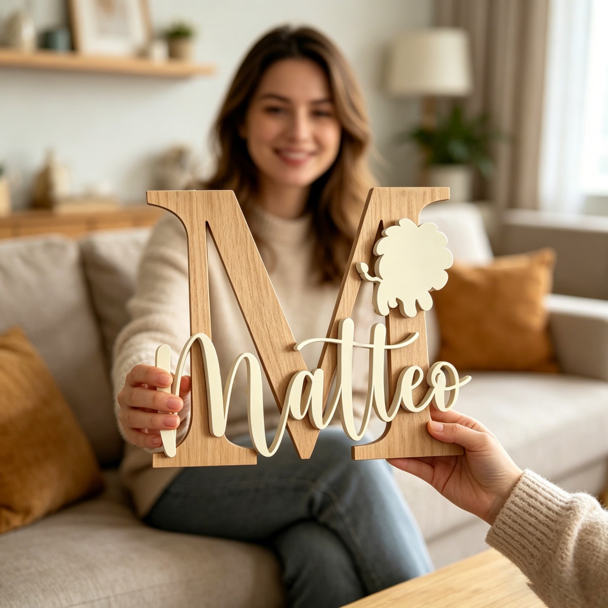 1Pc Custom Lion Name & Initial - Baby Nursery Diy ulasan dan harga