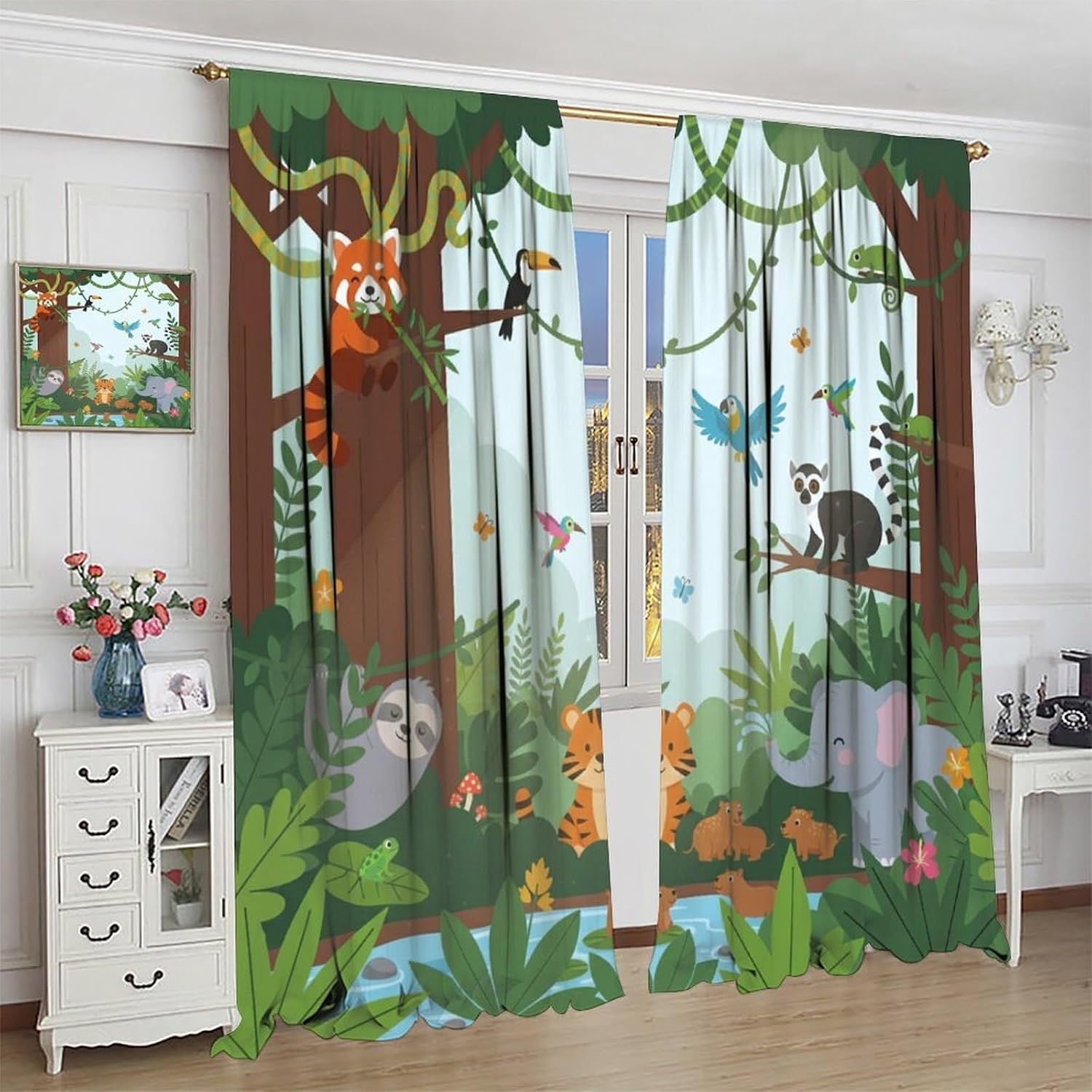 Aesthetic Tropical Jungle Anim - Baby Nursery Jungle ulasan dan harga