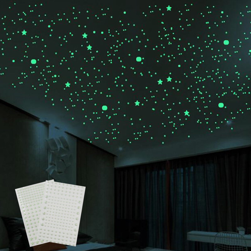 211pcs 3D Bubble Luminous Star - Baby Nursery Decals ulasan dan harga