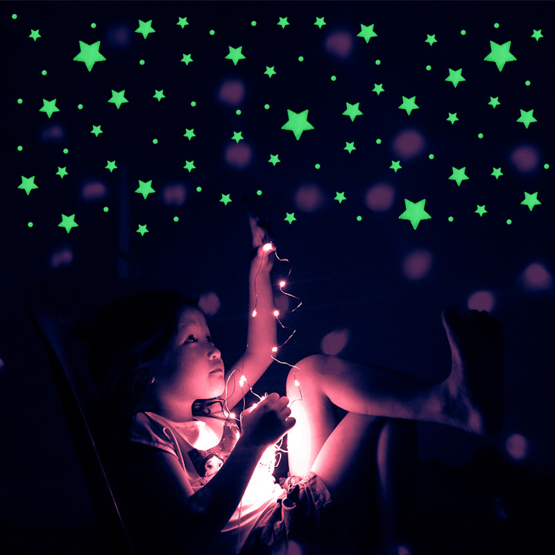 211pcs 3D Bubble Luminous Star - Baby Nursery Decals ulasan dan harga