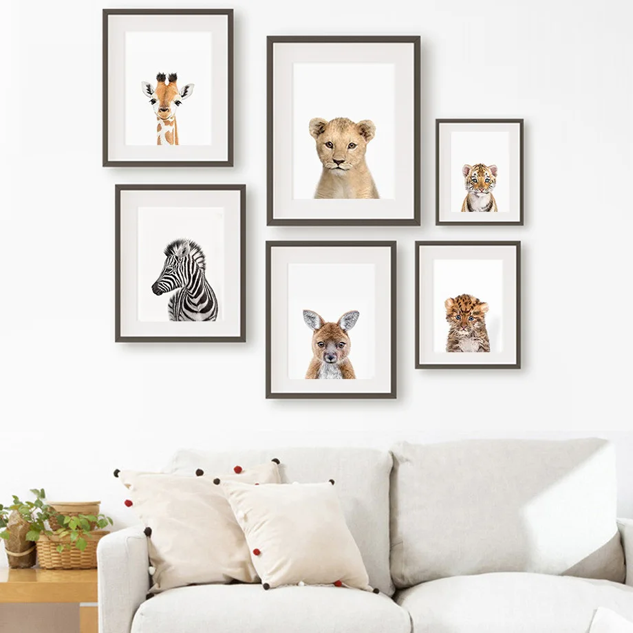 1pc frameless Canvas Painting  - Baby Nursery Jungle ulasan dan harga