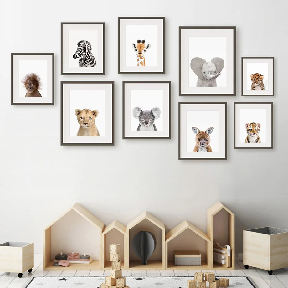 1pc frameless Canvas Painting  - Baby Nursery Jungle ulasan dan harga