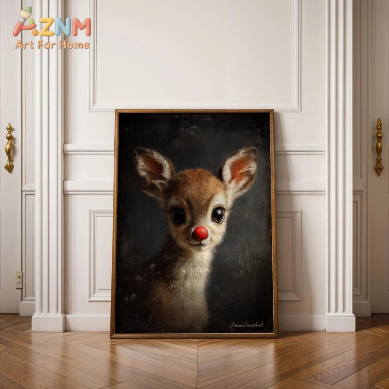 Unframed Canvas Wall Art Cute  - Baby Nursery Vintage ulasan dan harga