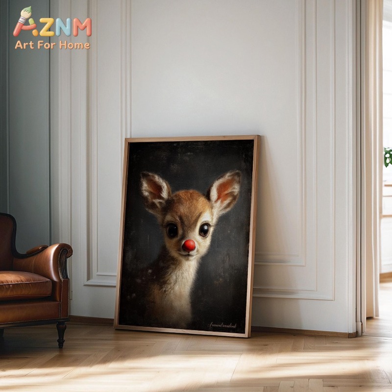 Unframed Canvas Wall Art Cute  - Baby Nursery Vintage ulasan dan harga