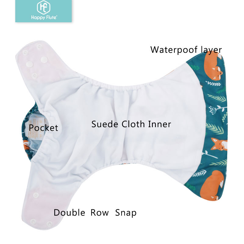 HappyFlute 8 diapers+8 Inserts - Diaper Pail Odor ulasan dan harga