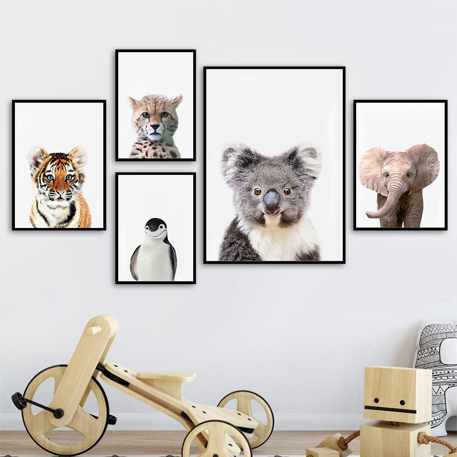 1pc frameless Canvas Painting  - Baby Nursery Jungle ulasan dan harga