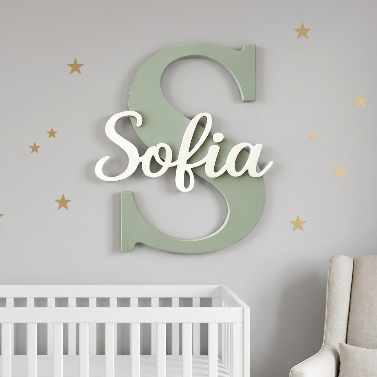 1Pc Custom Minimalist Wooden N - Baby Nursery Diy ulasan dan harga