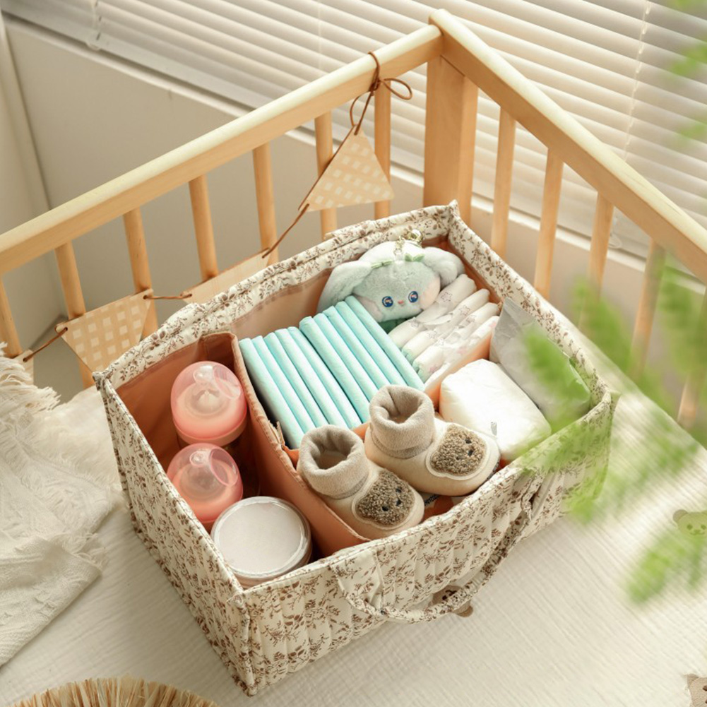 Floral Diaper Caddy Organizer  - Baby Nursery Essentials ulasan dan harga