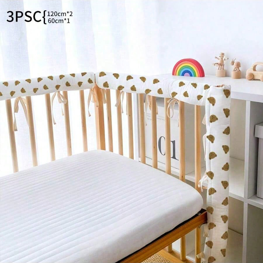 3Pcs Ins Baby Crib Bumper Stri - Baby Nursery Glider ulasan dan harga